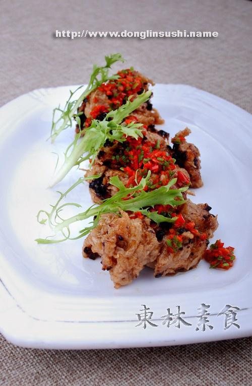 豉椒蒸素鸡的做法