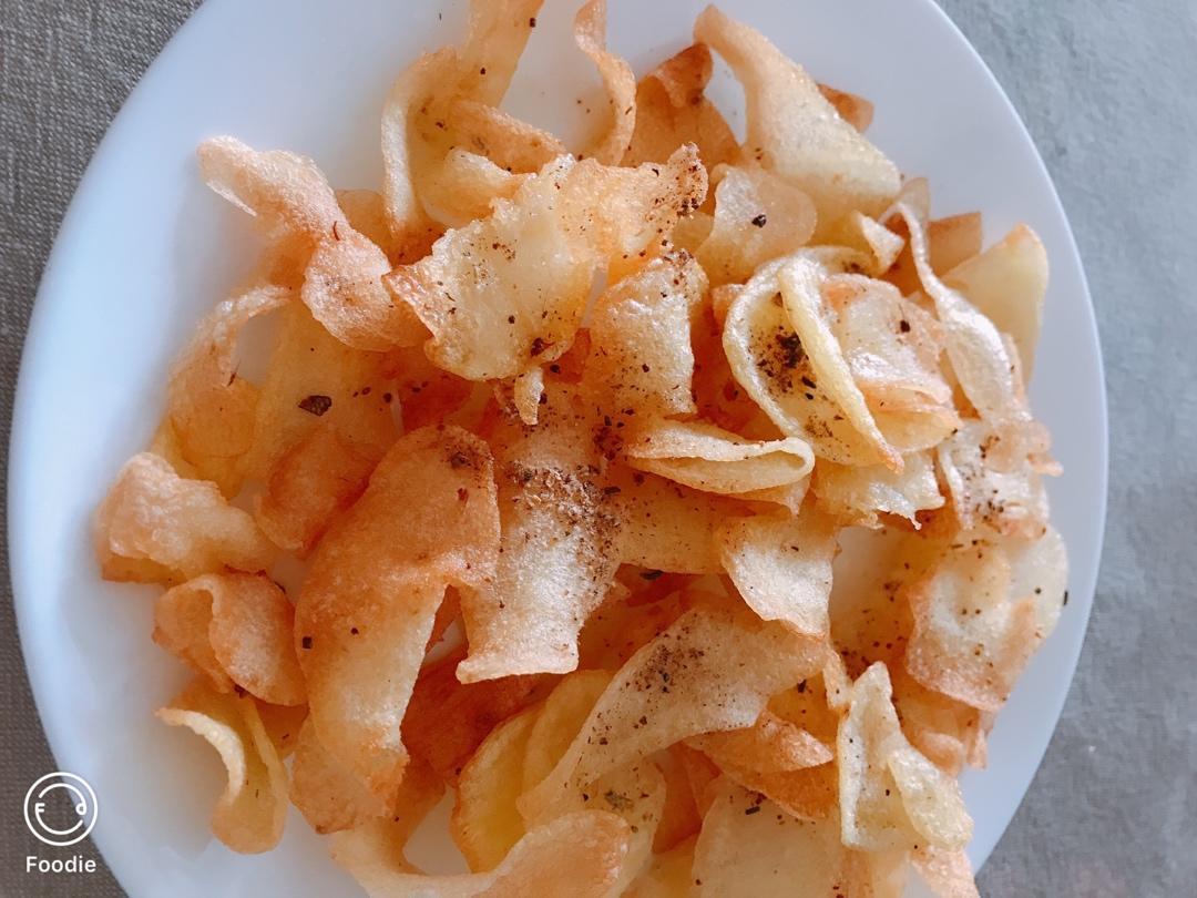 🔥焦香酥脆～自制薯片，嘎嘣脆秒杀膨化薯片