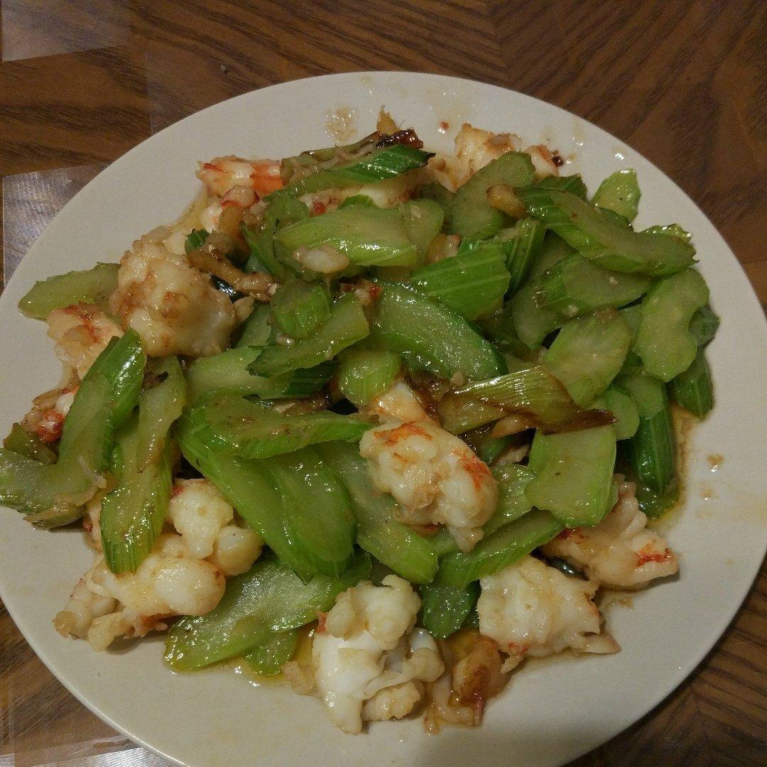 西芹炒虾仁
