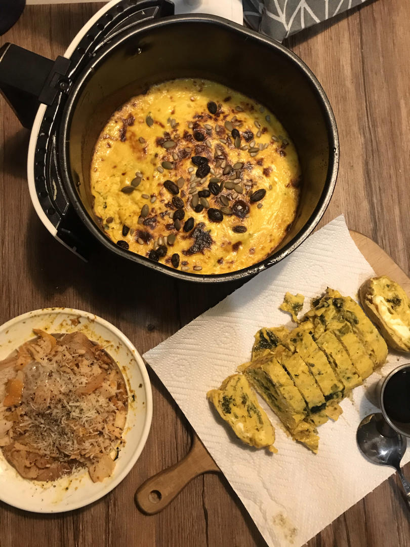 无糖香嫩南瓜奶香鸡蛋布丁（空气炸锅版）