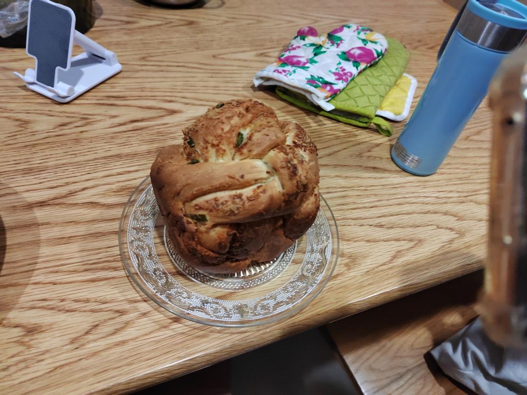 面包机做香葱肉松吐司