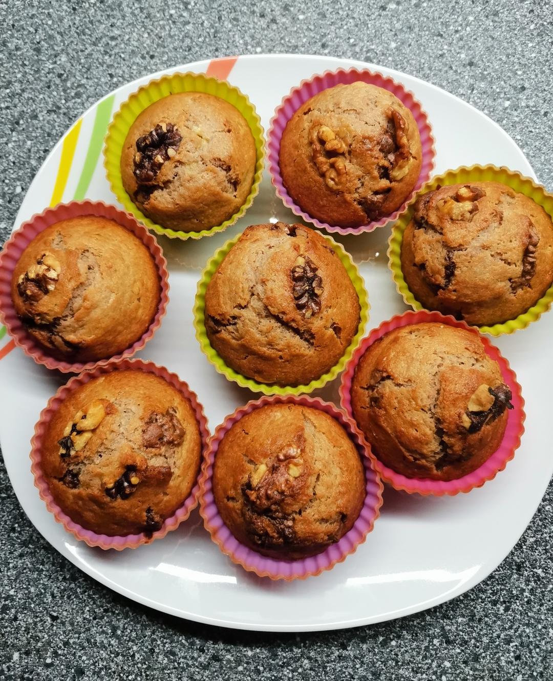 超快手超好吃的香蕉黑巧玛芬