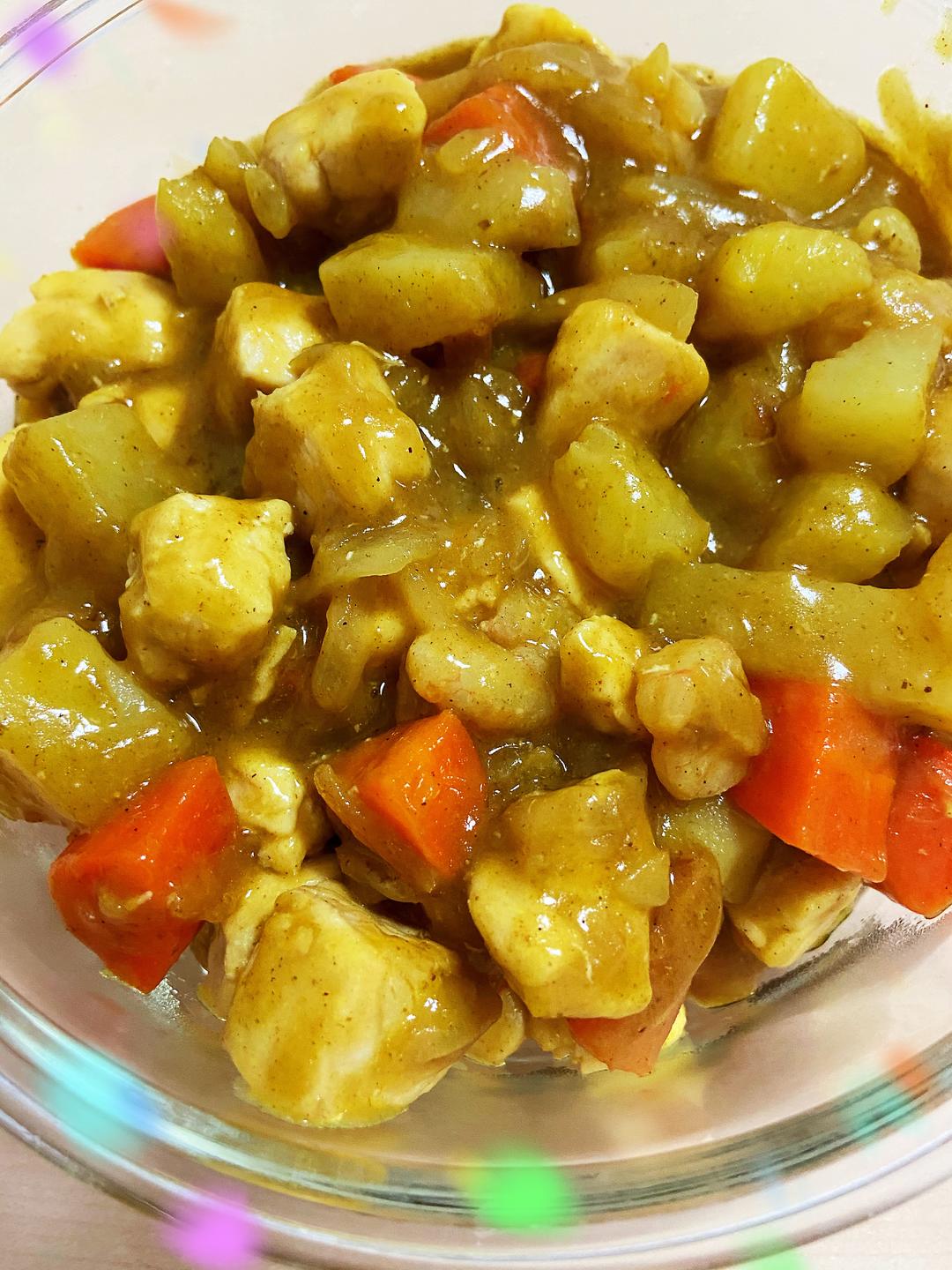 简单下饭的咖喱虾仁鸡胸肉