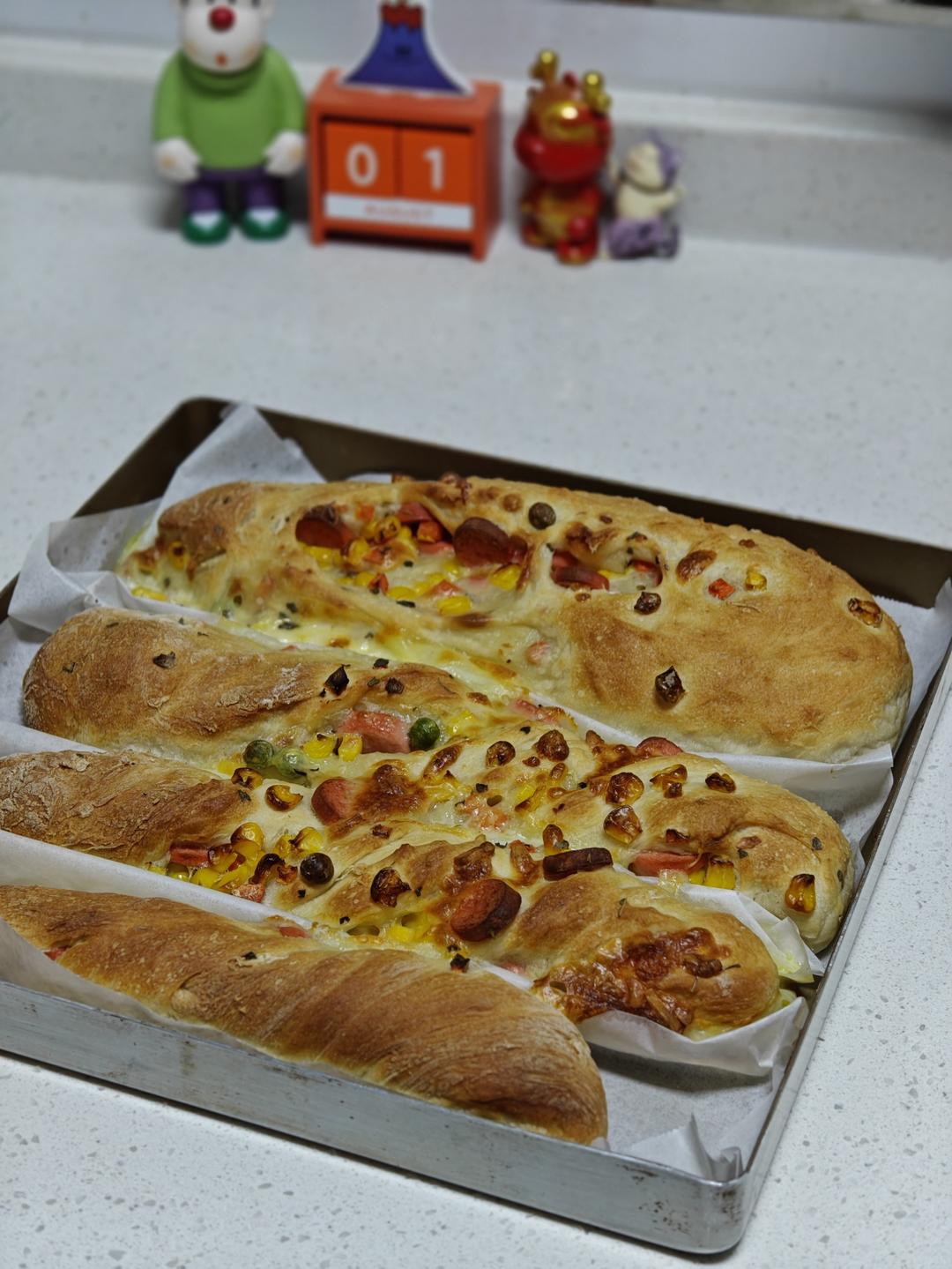 【ciabatta】家庭版恰巴塔，软乎乎的拖鞋面包