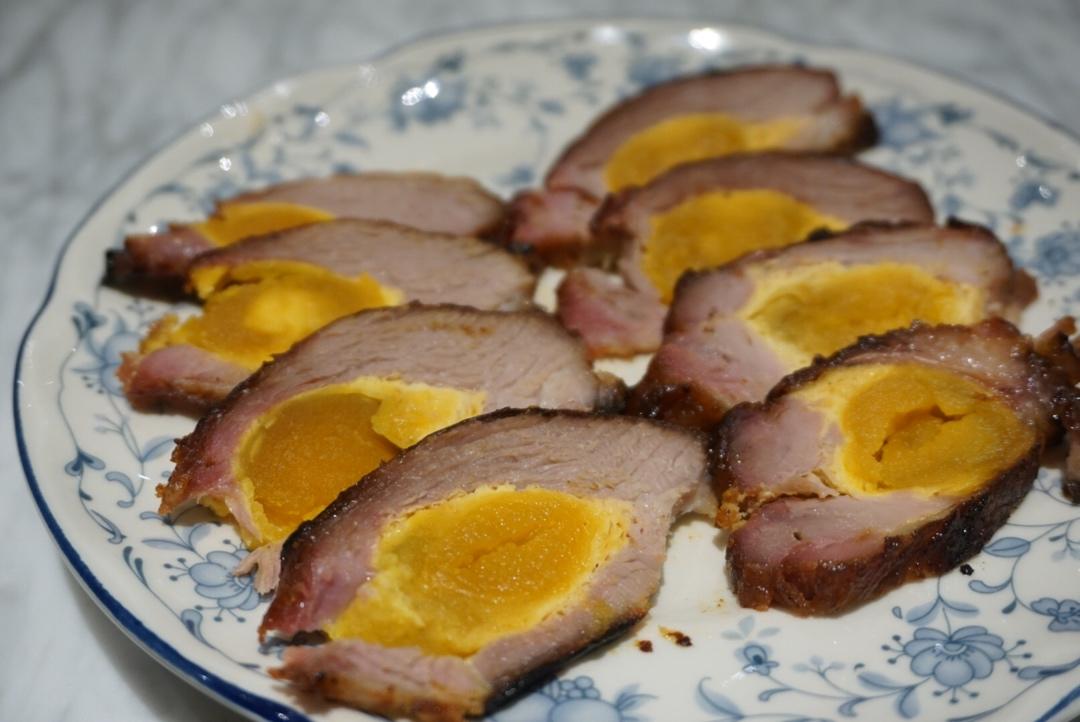 咸蛋叉烧肉（好吃得爆炸）