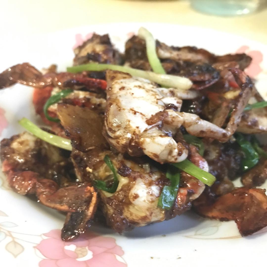 姜葱炒梭子蟹