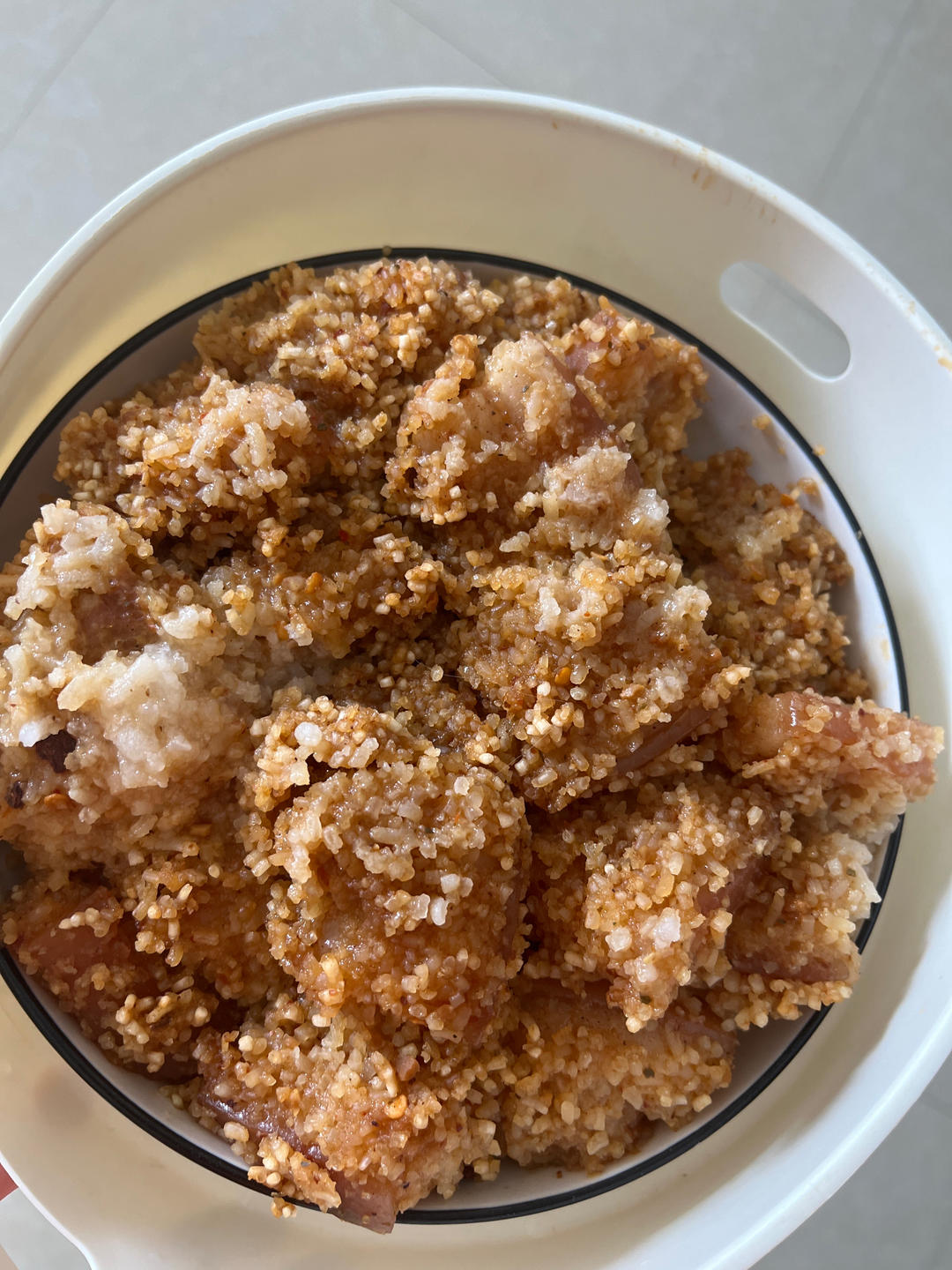 得到爸爸真传的川味粉蒸肉