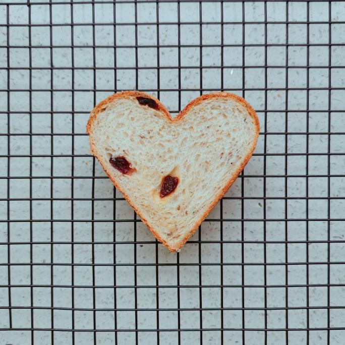 黑麦全麦心形土司，一次性发酵，超级简单的做法