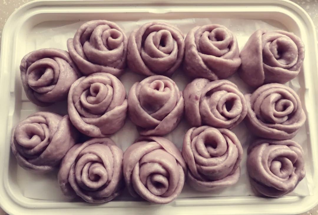 紫薯玫瑰花馒头