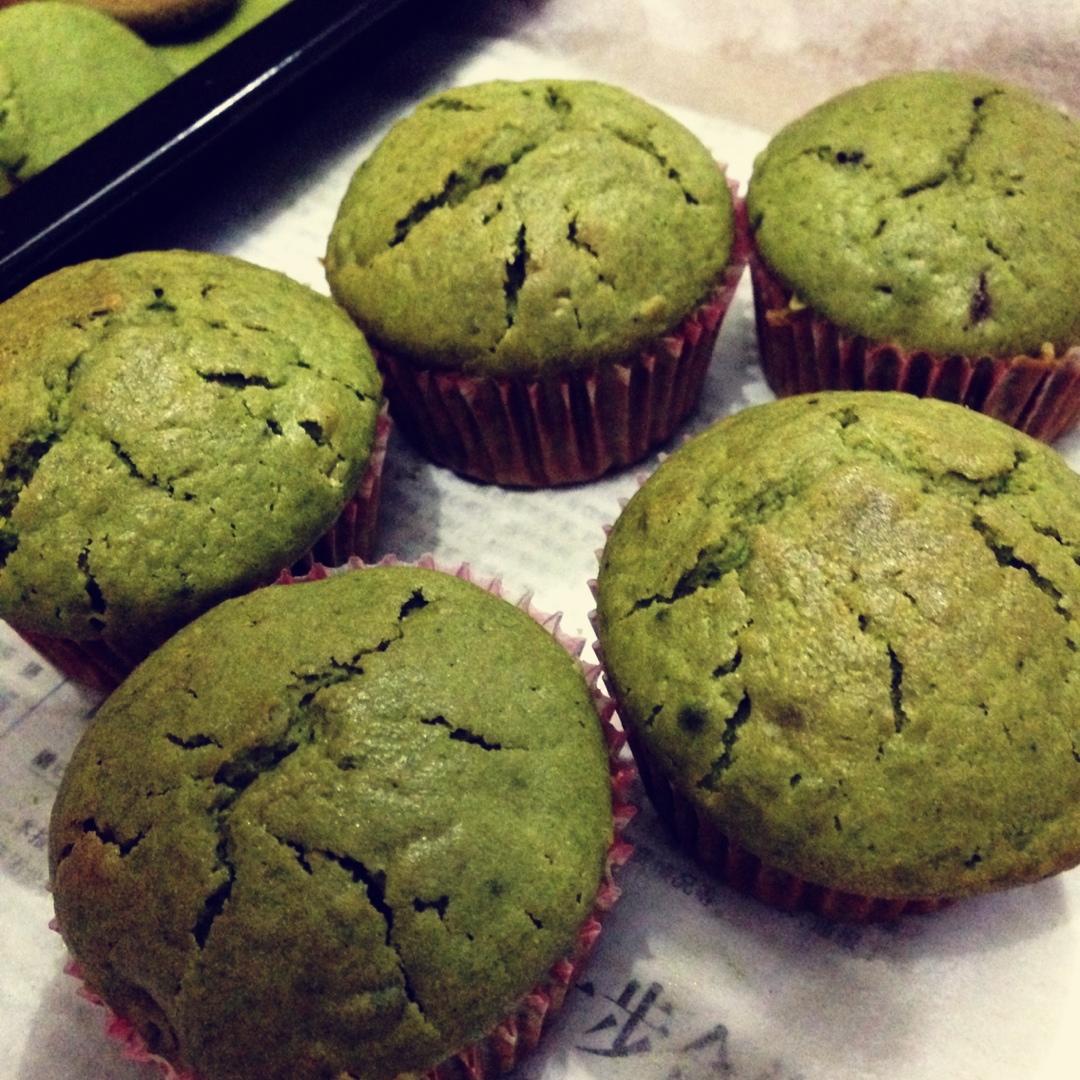 麻糬抹茶小红豆muffin