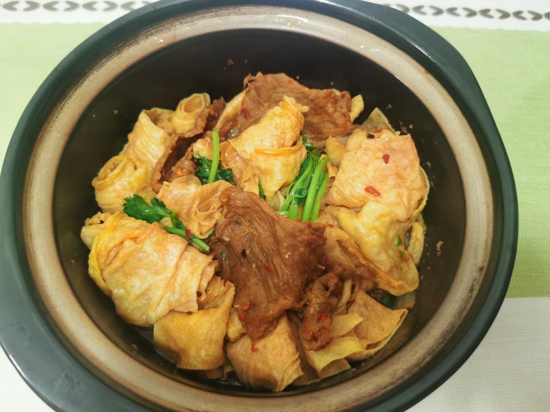 强强联手的腐竹焖牛肉