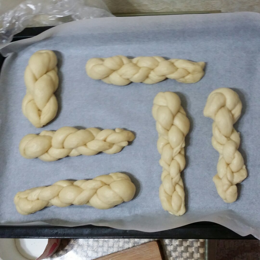 砂糖麻花面包（两股辫子）