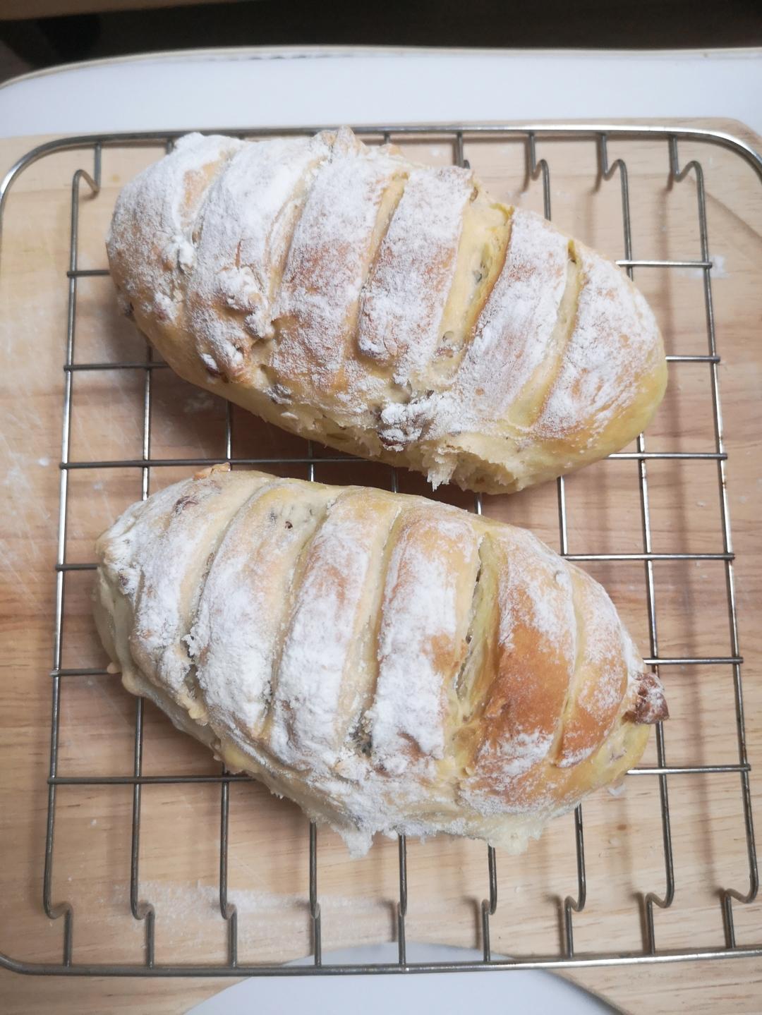 无糖无油全麦坚果面包 免揉版（12升小烤箱版）