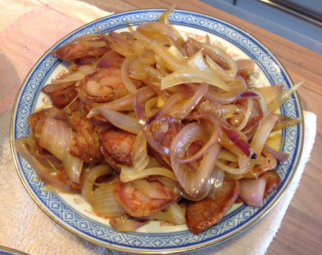 宸熙庭枫做的洋葱炒腊肠