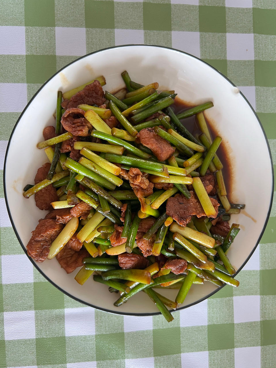 下饭外婆菜（肉沫炒蒜薹沫）