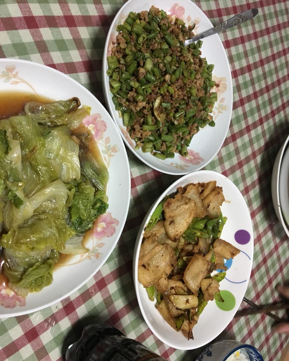 肉沫豆角下饭菜