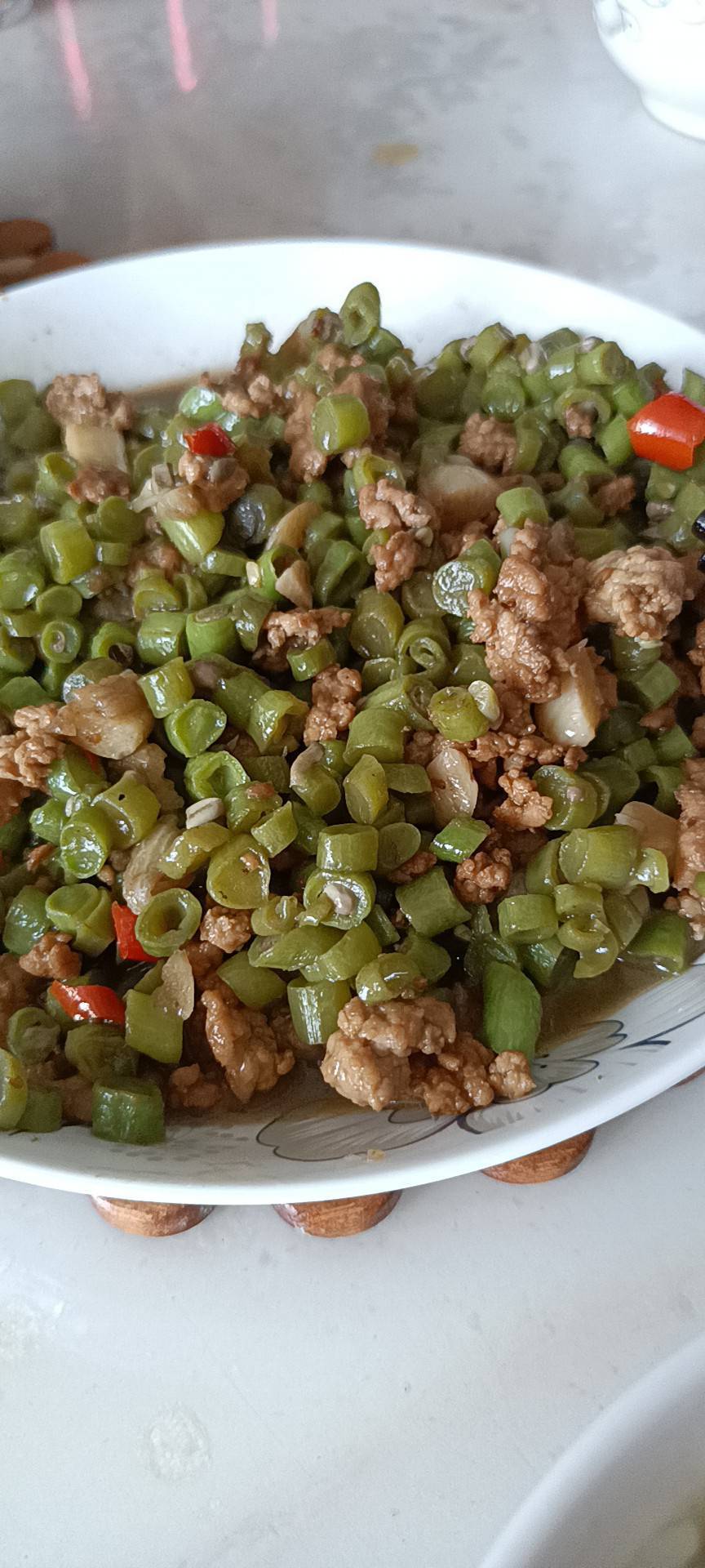 肉沫豆角下饭菜