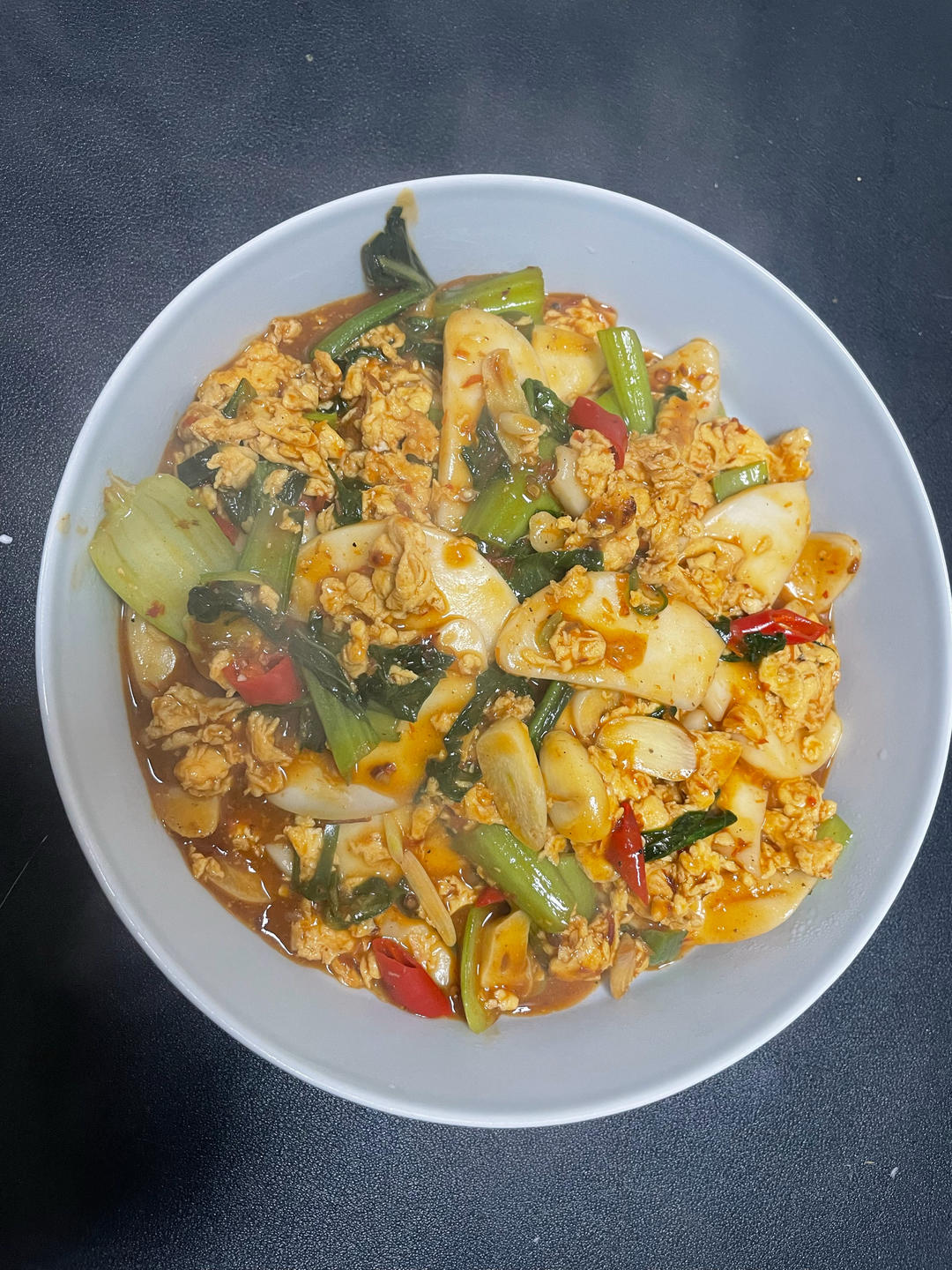 炒碱水粑（家乡的美味）