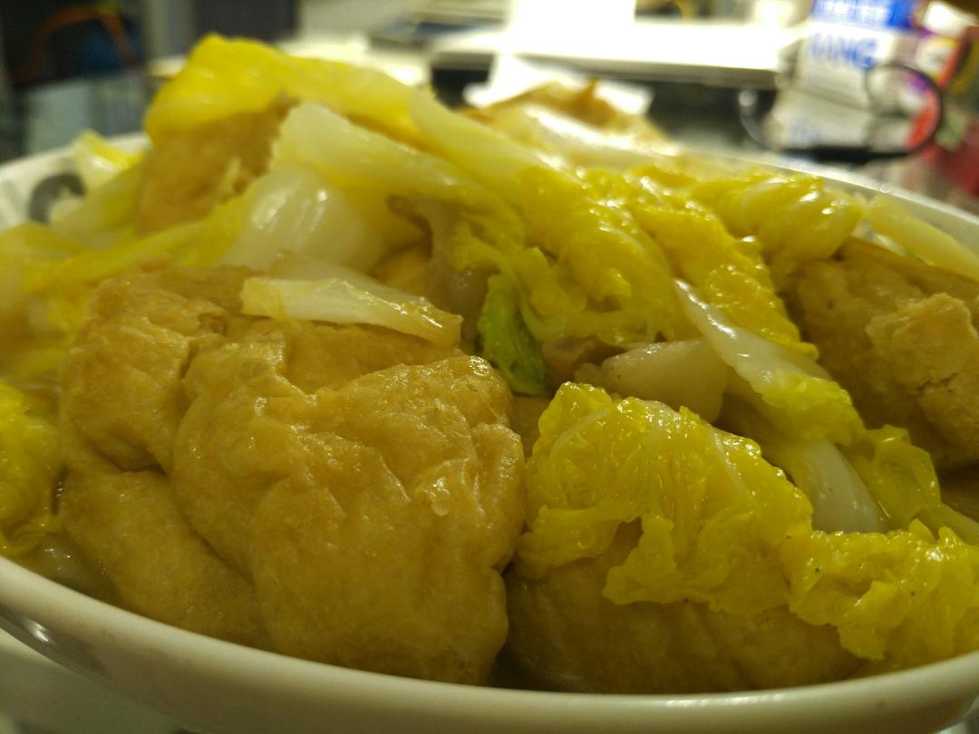 白菜焖豆泡
