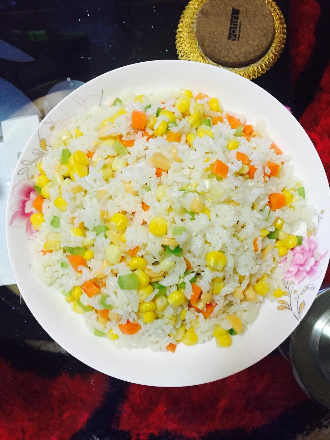 玉米炒饭的做法