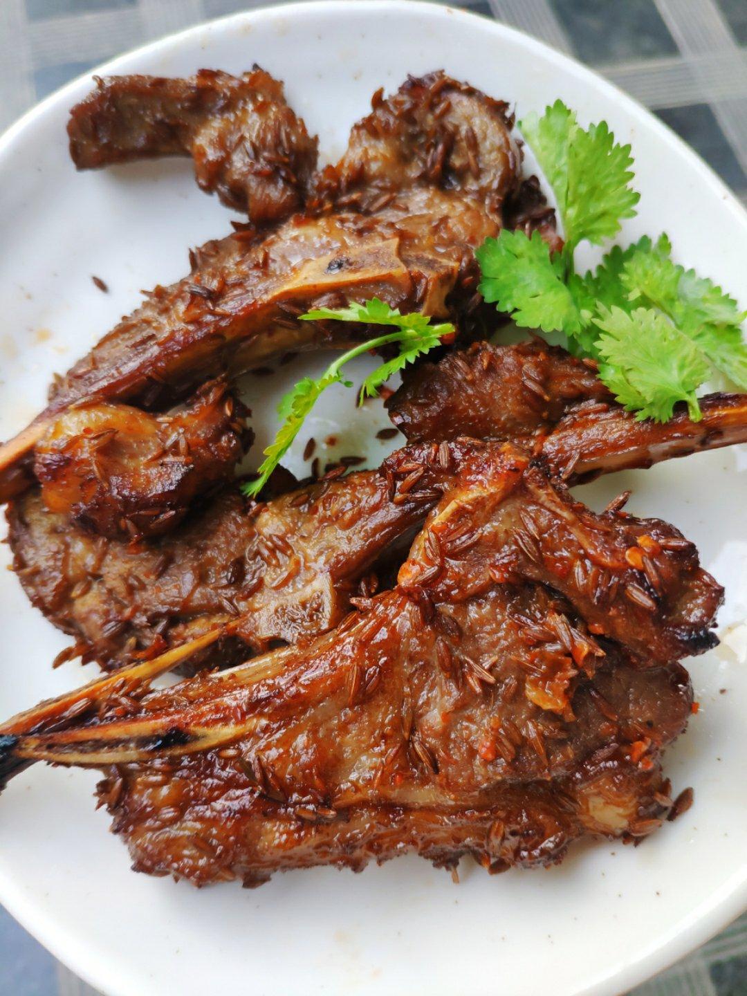 家庭烤箱烤羊排