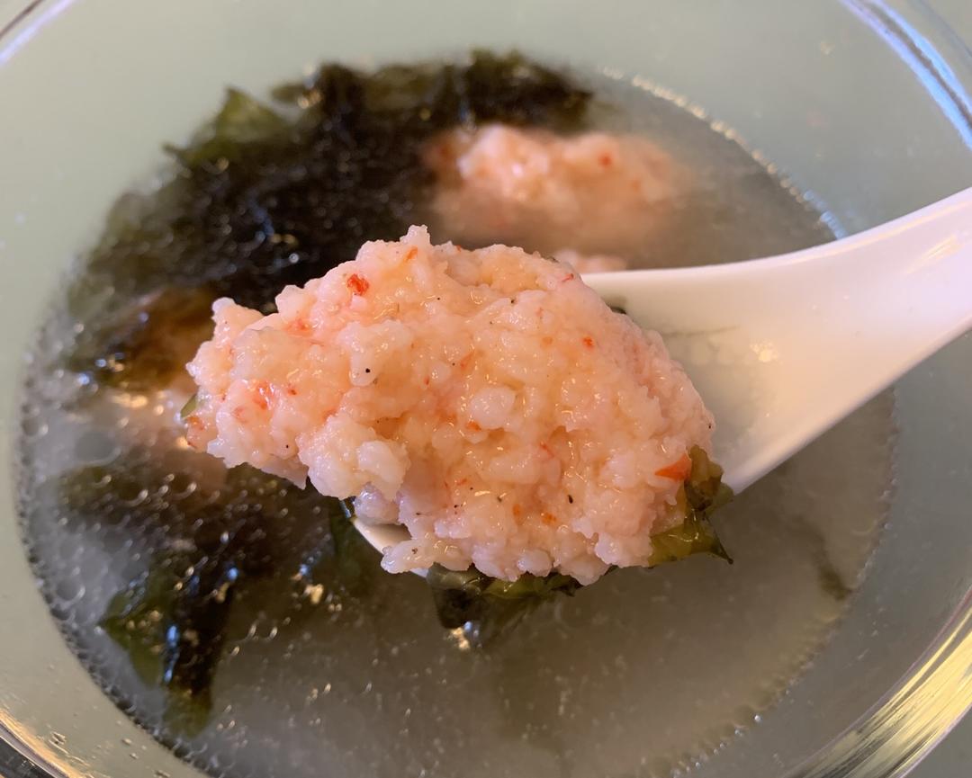 制作Q弹虾滑🤡“紫菜虾🦐滑汤”的做法