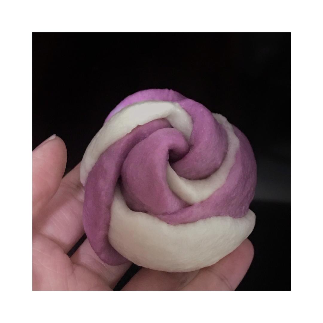 紫薯玫瑰花馒头
