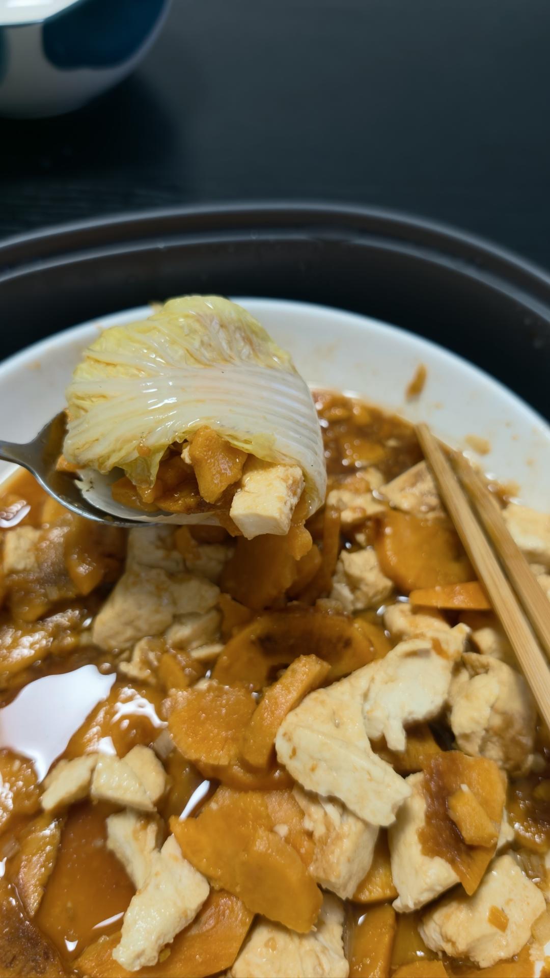 猪油蒸红薯豆腐娃娃菜