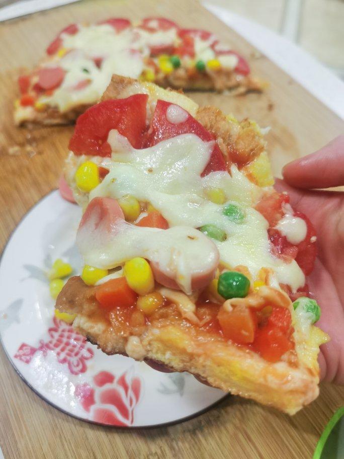 平底锅吐司培根披萨快手早餐
