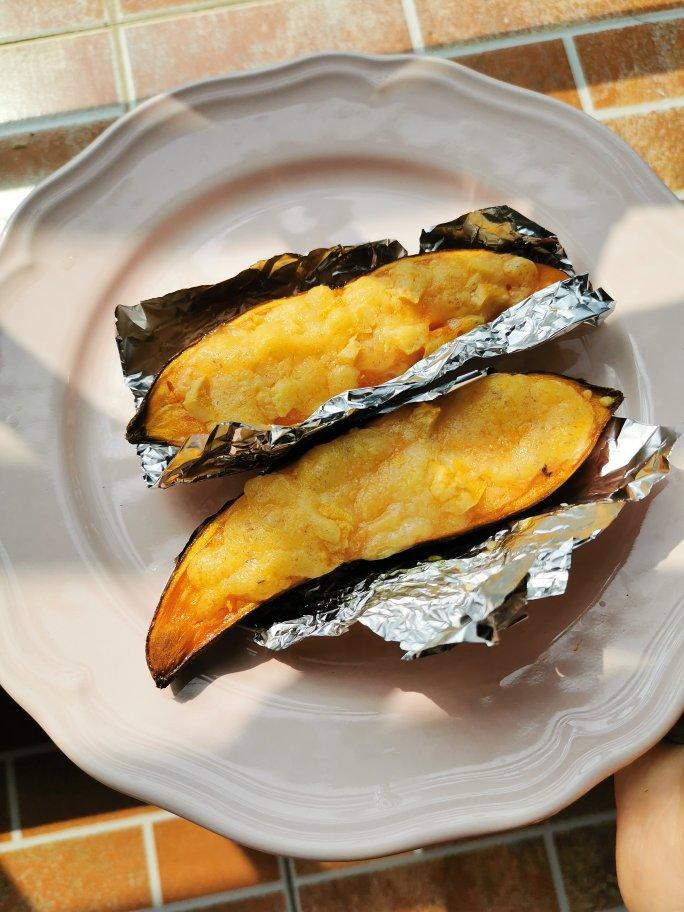 芝士焗红薯+普通烤红薯