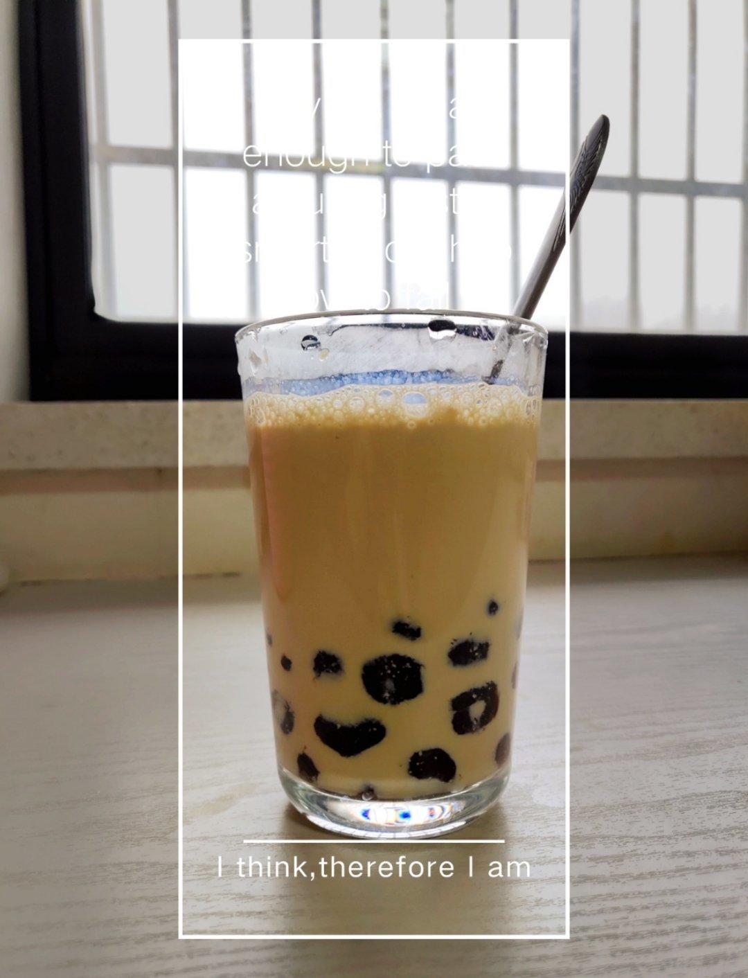 黑糖珍珠鲜奶-在家喝鹿角巷