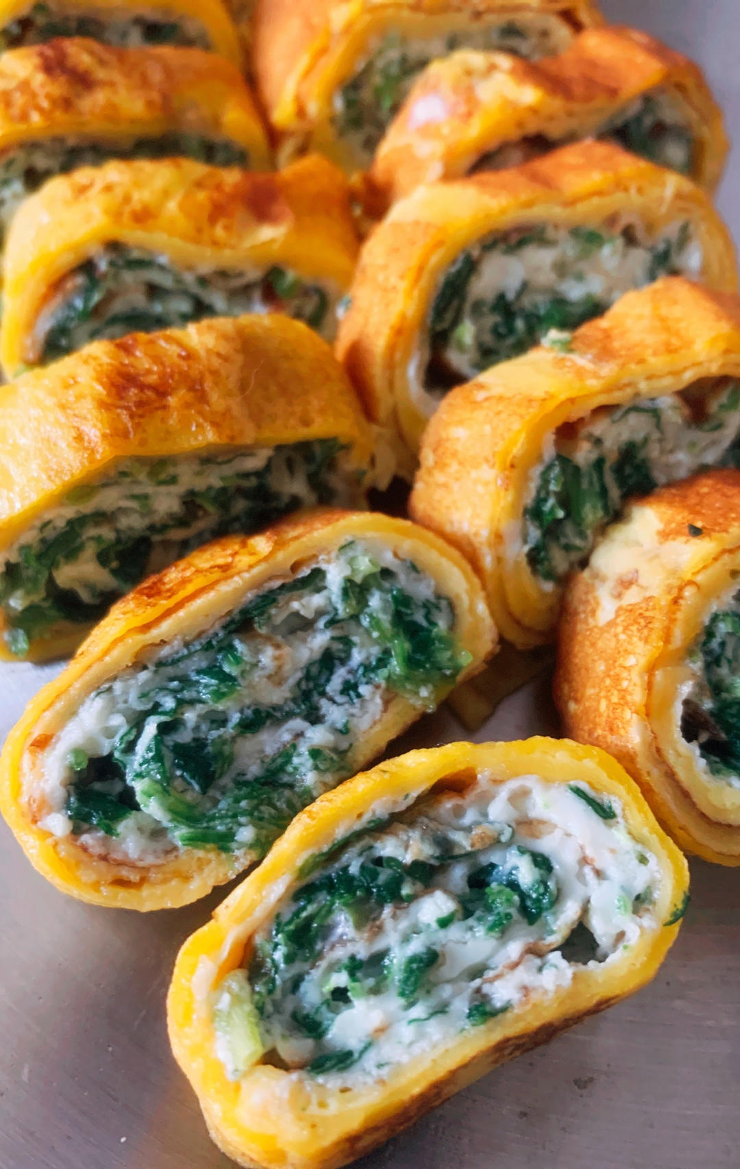 双色玉子烧（菠菜鸡蛋卷）