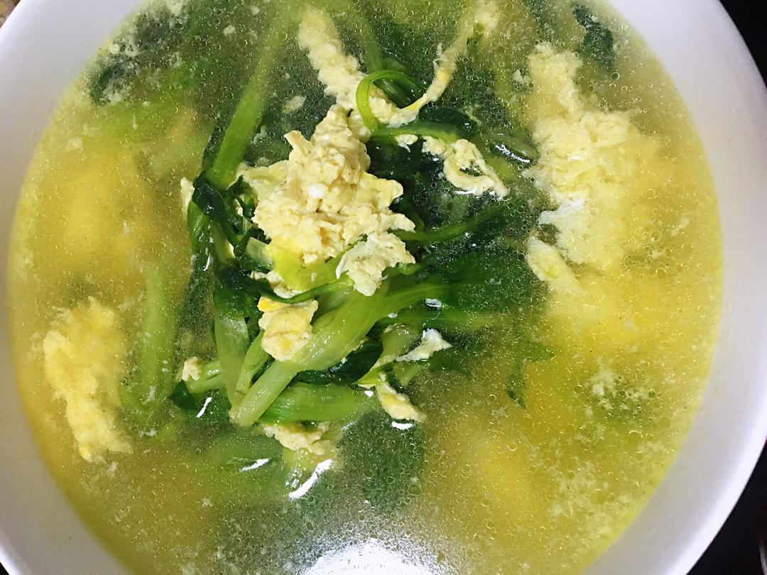 鸡毛菜蛋汤