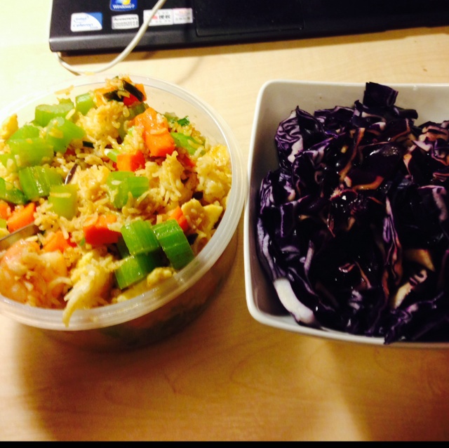 快手金黄虾仁炒饭