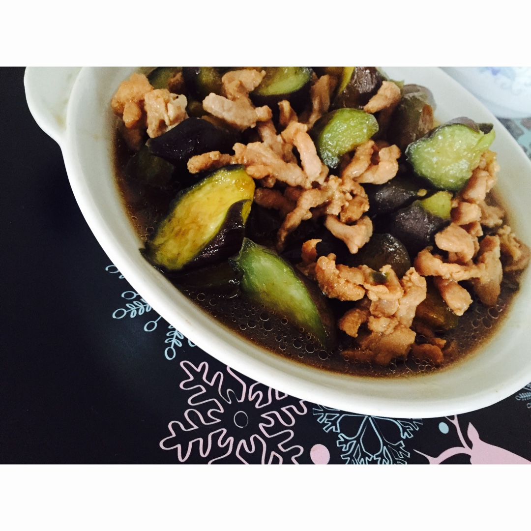 红烧肉沫茄子