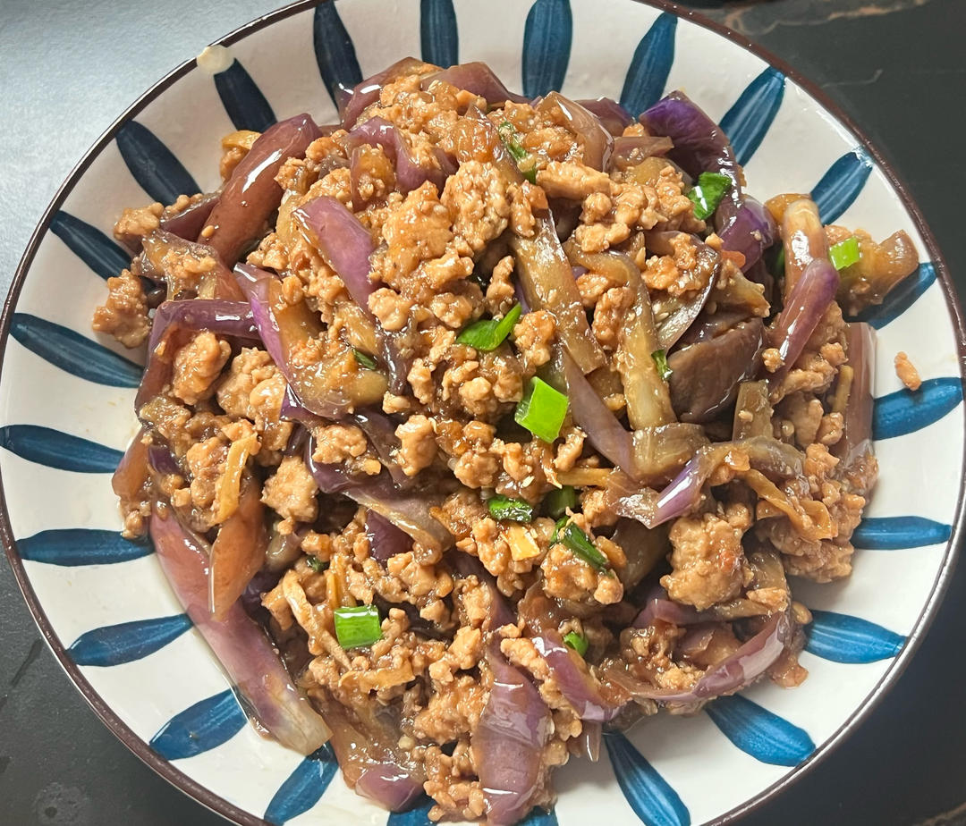 红烧肉沫茄子