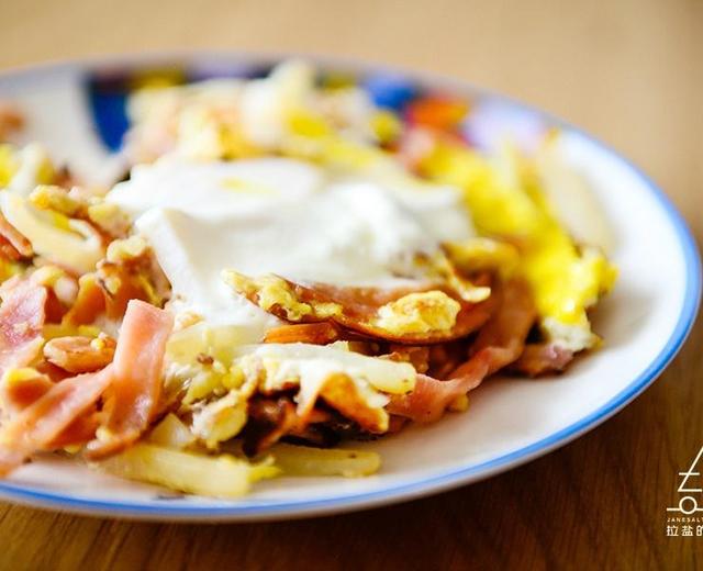 【盐大厨】【快手菜】马铃薯火腿蛋的做法