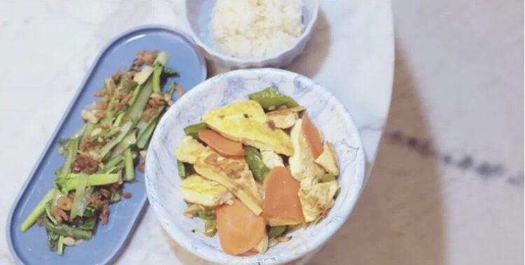 减脂晚餐-家常豆腐，虾米白菜的做法