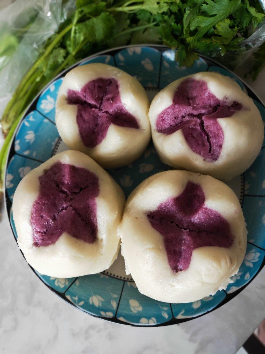 紫薯开花馒头
