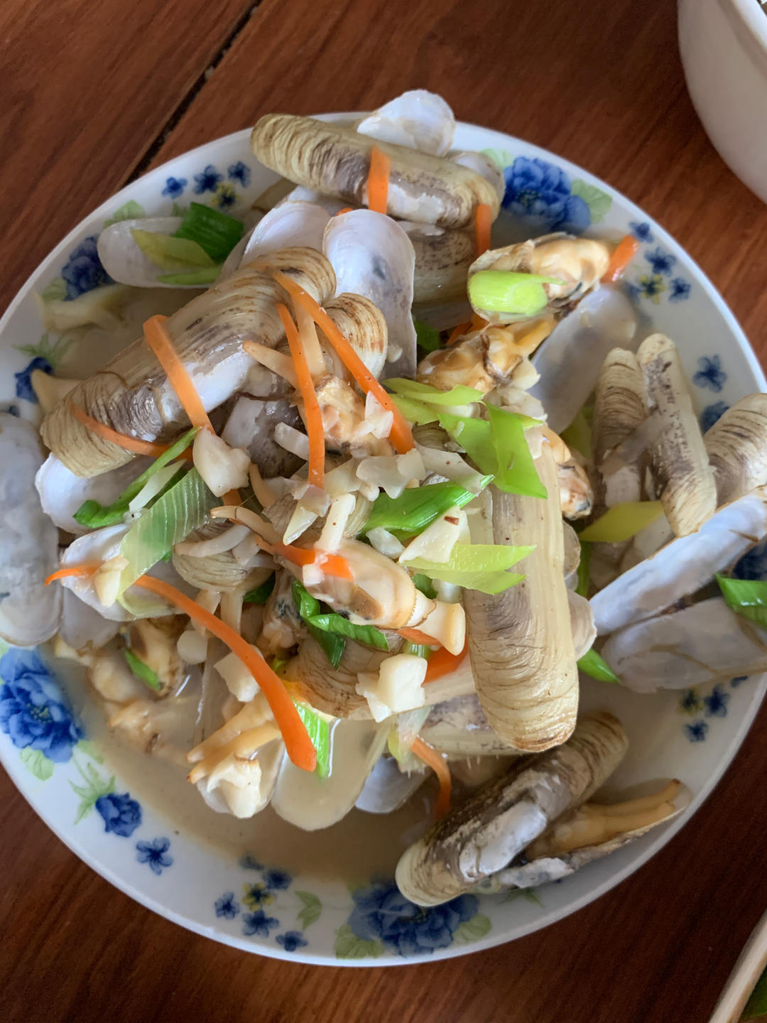 姜葱爆炒圣子/大排档做法/快手菜/姜葱爆炒蛏子王