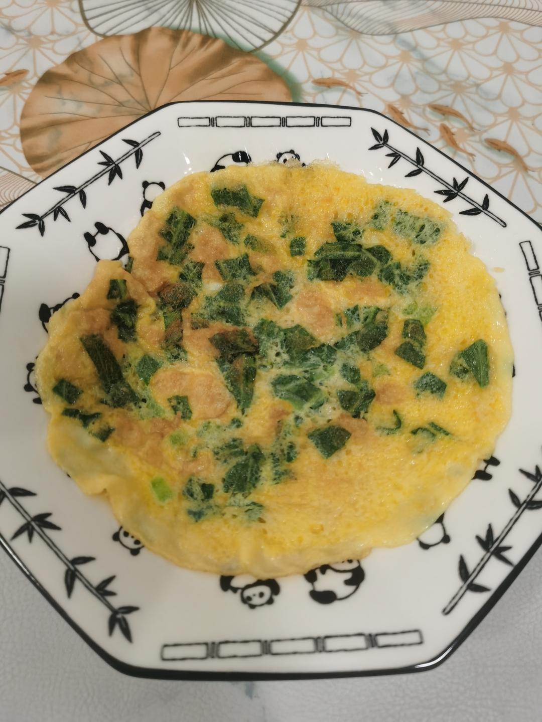 肉碎葱花煎蛋饼