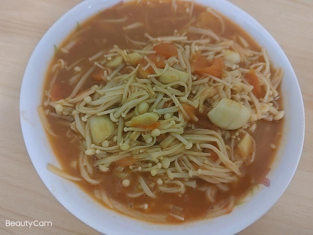 低脂低卡～营养又下饭的番茄金针菇