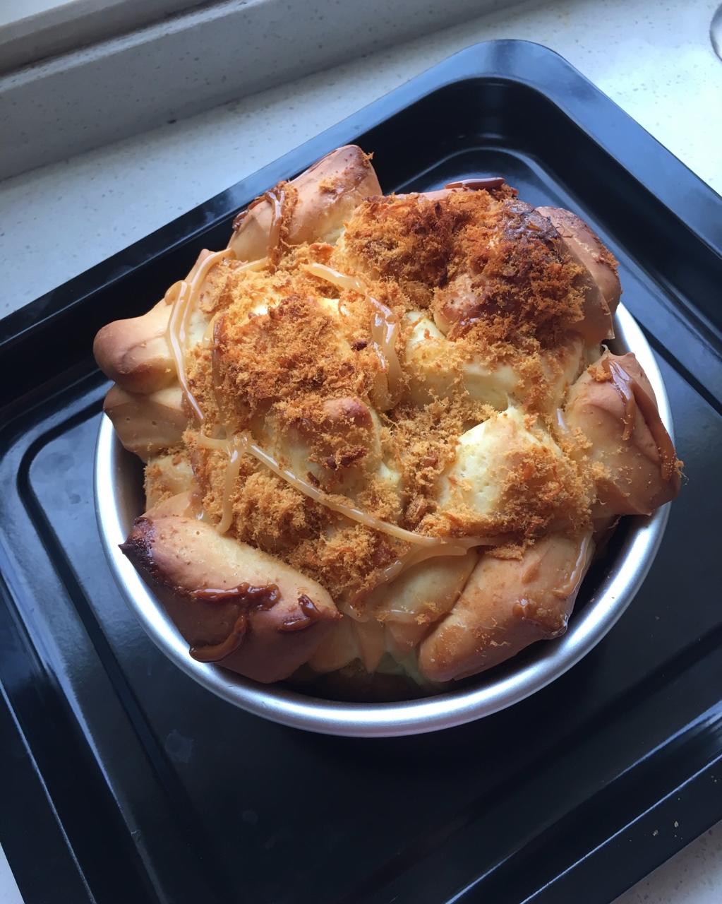 肉松手撕面包—超软会爆浆的面包哟