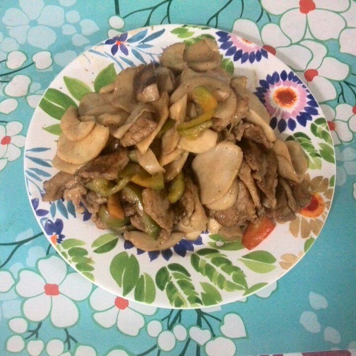 杏鲍菇炒肉片
