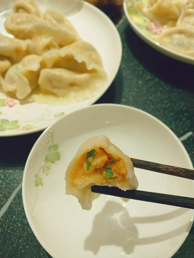 纯虾仁水饺的做法