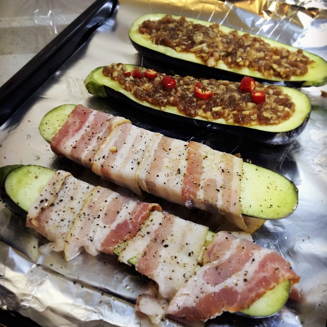 蒜香肉末烤茄子