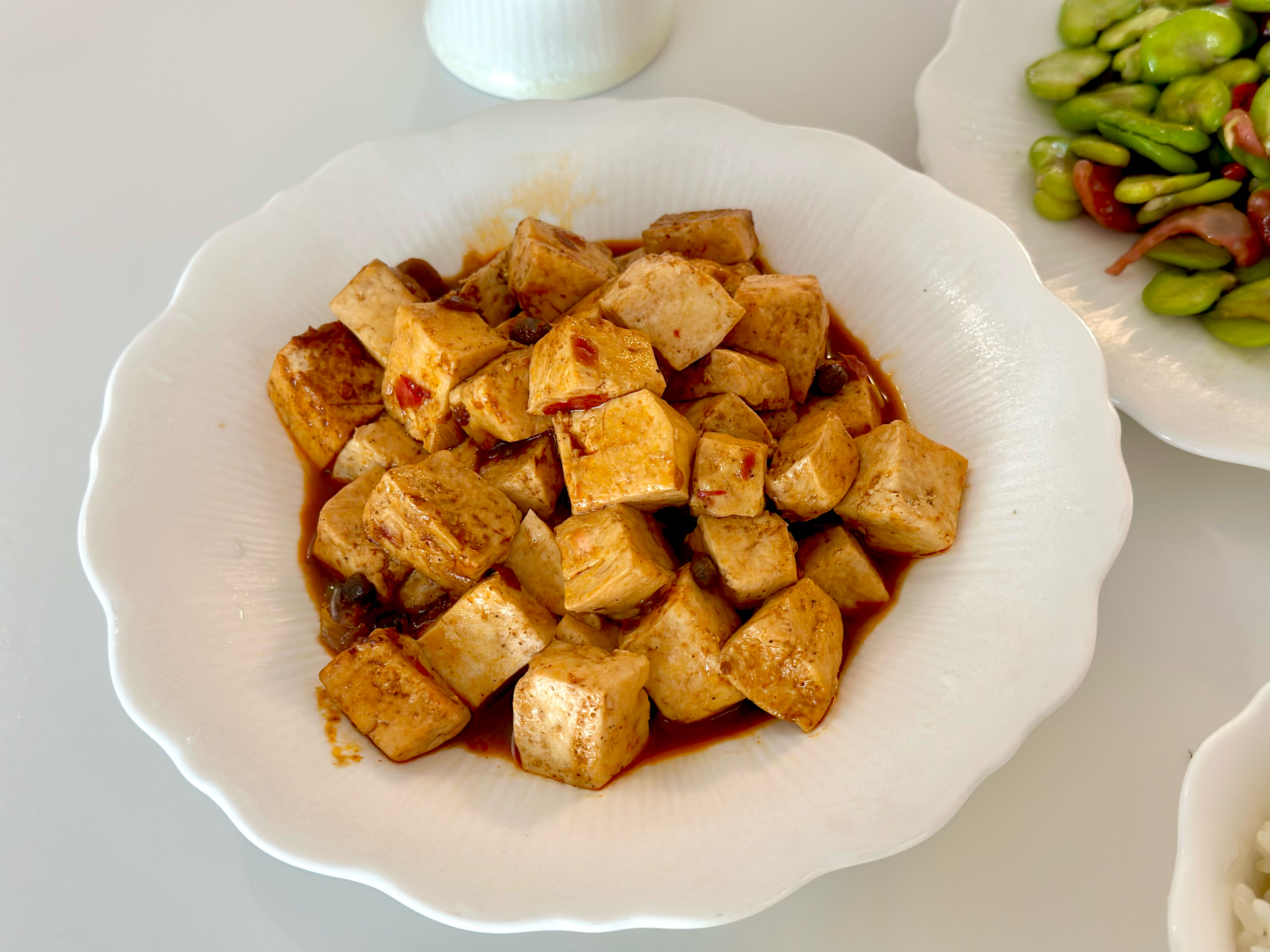 肉末内酯豆腐｜加了豌豆和糯玉米粒营养更丰富