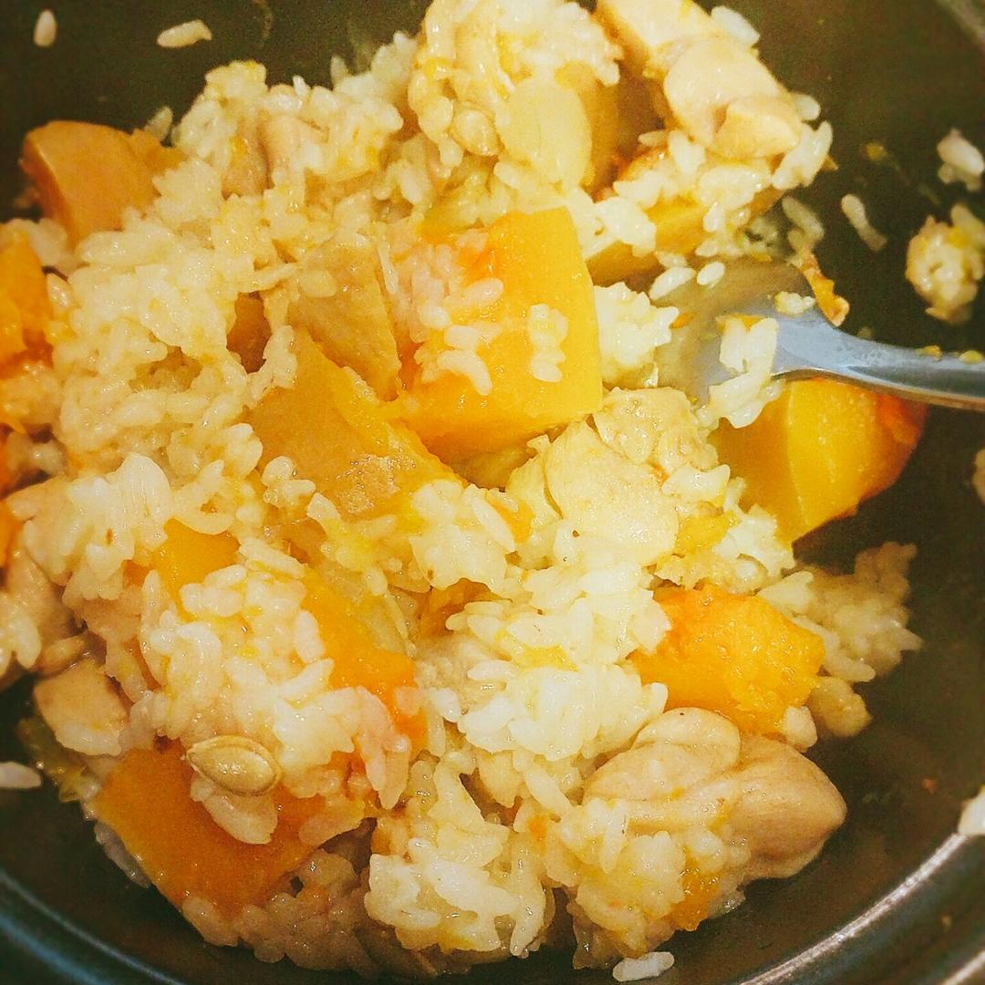 南瓜鸡肉饭