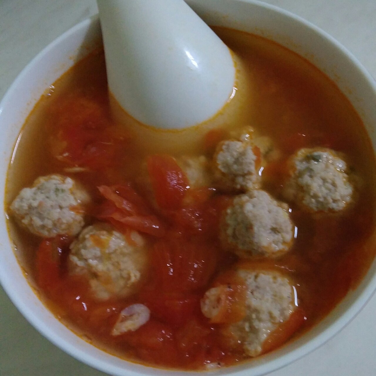 西红柿肉圆汤