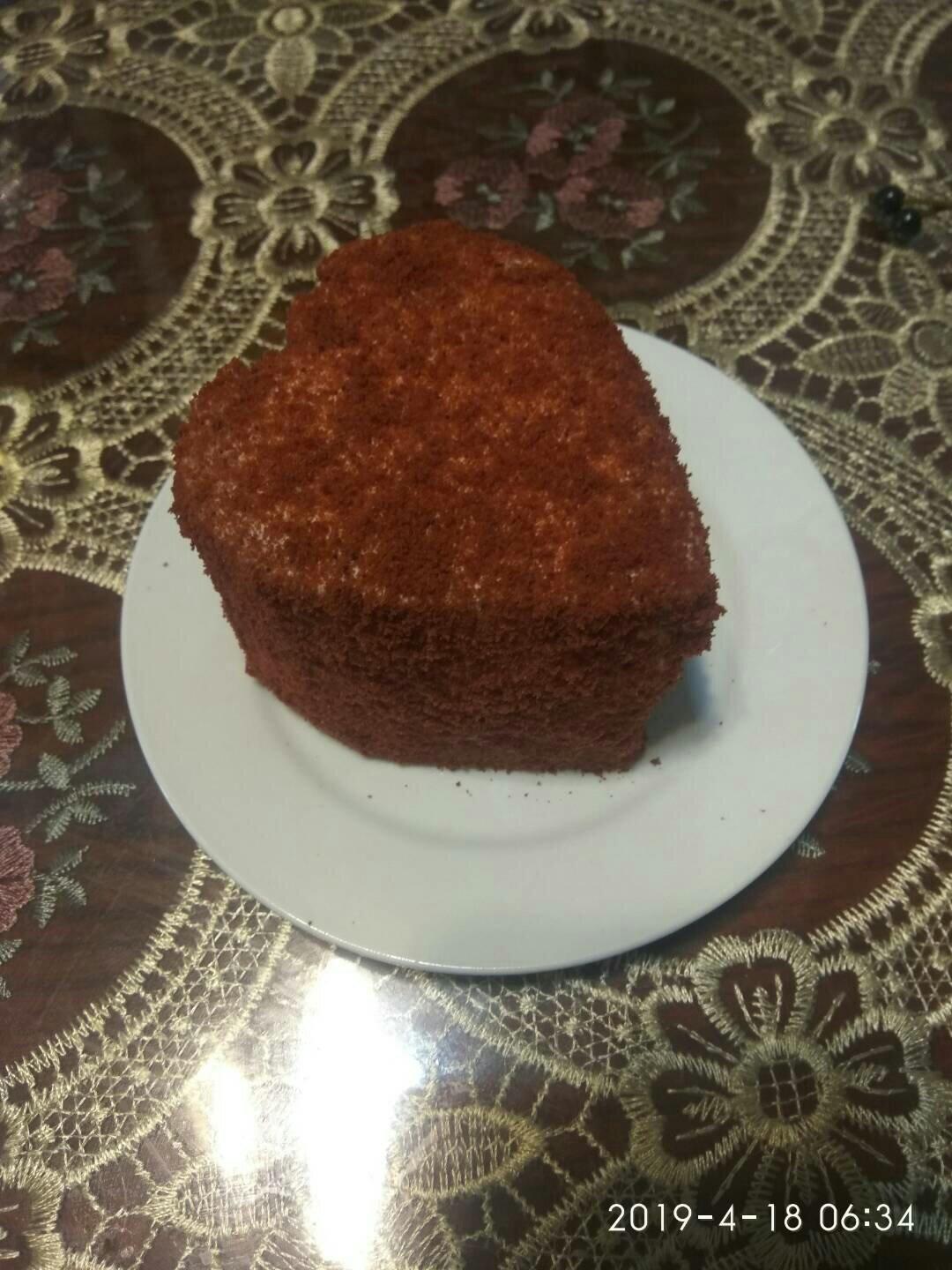 红丝绒奶油心形蛋糕